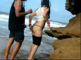 Farhana r real life desi couple fucking at beach
