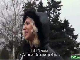 Public pickups - sexy teen czech amateur slut fucks for euros 18