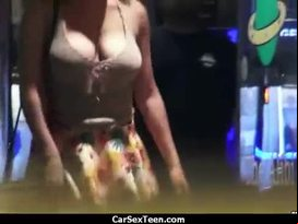 Hitch hiker sucking and fucked in a car 6